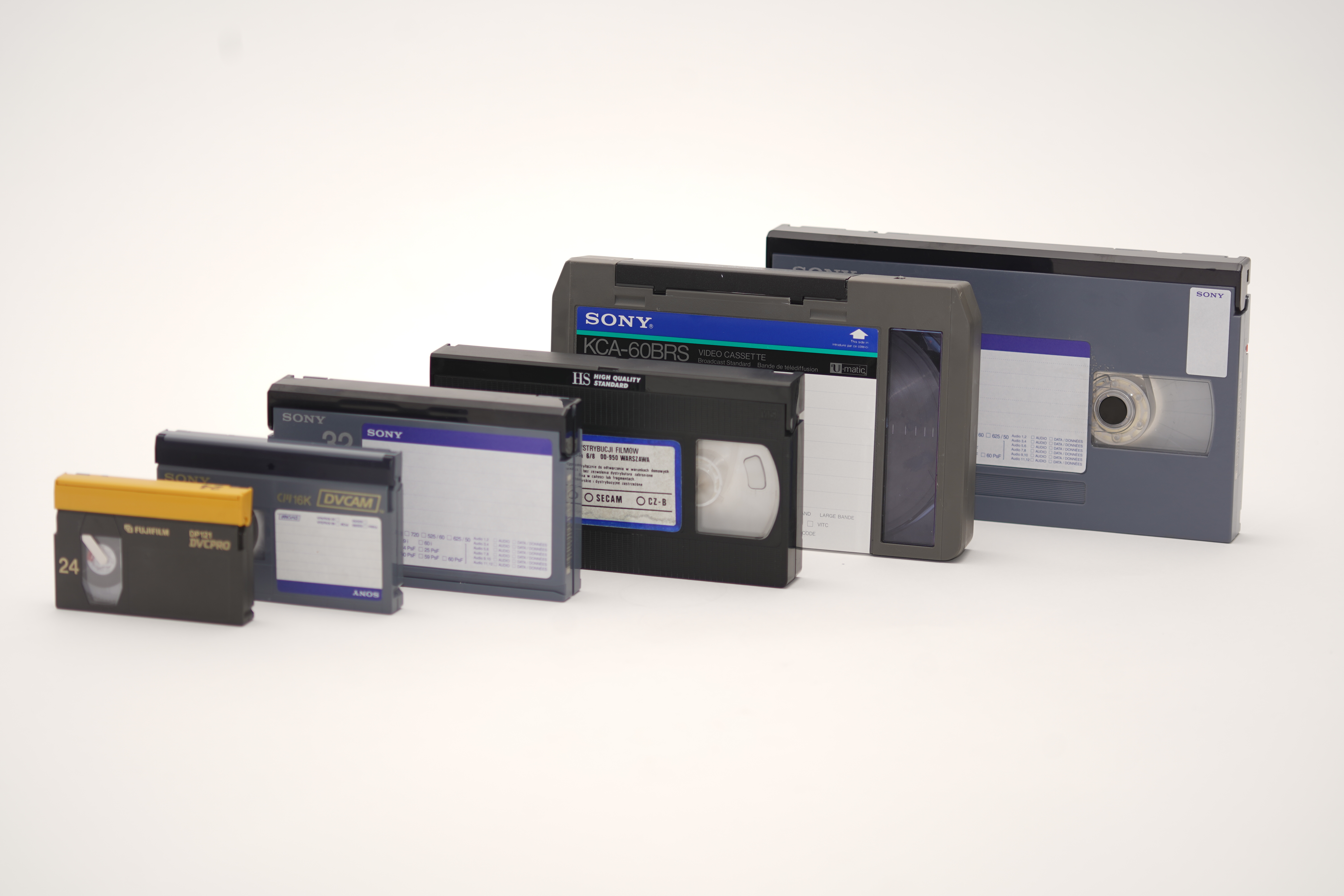 Supported tape formats from DVCPRO through U-Matic
